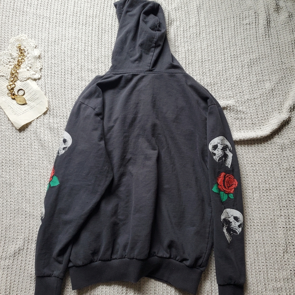 y2k inspired skull graphic full zip hoodie size Medium - Picture 7 of 7